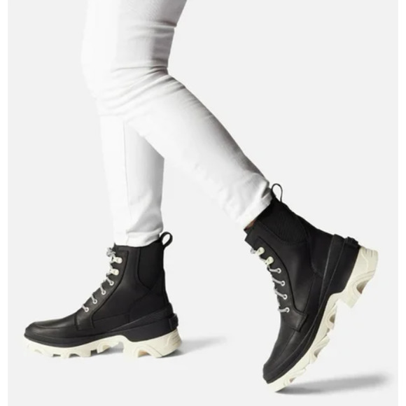 Sorel Shoes - Sorel Brex Boots Black Chalk Size 8.5 Winter Lace Up